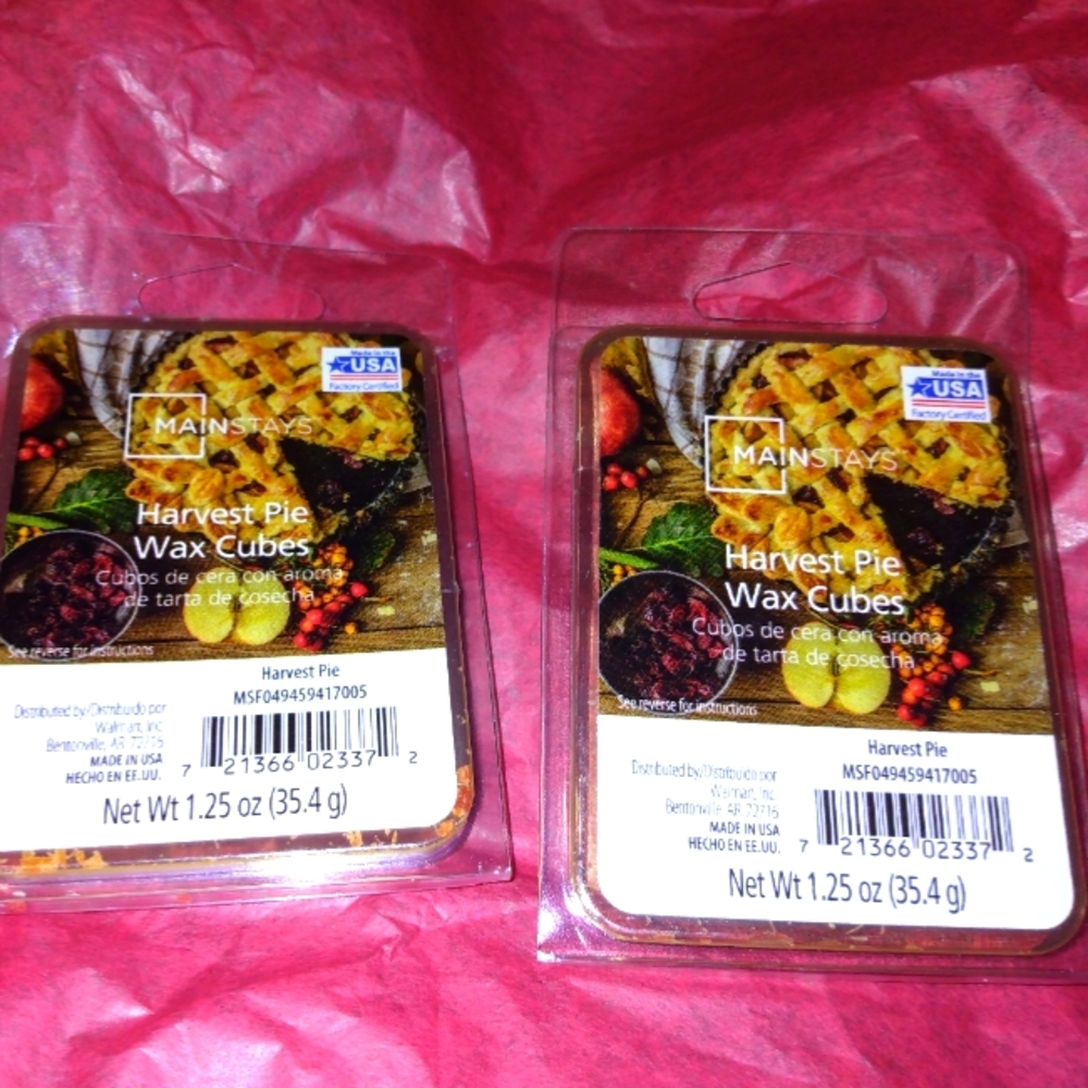🎃 Mainstays Harvest Pie Wax Cube Melts 1.25oz x 2